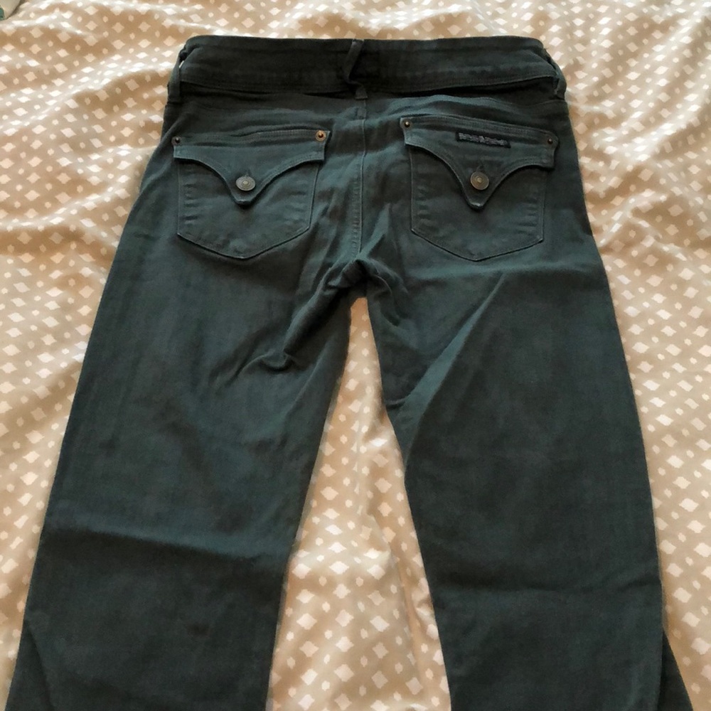 Hunter Green Hudson jeans; bootcut; stretchy; 27